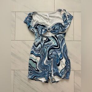 Lucy In The Sky Retro Tie Dye Romper